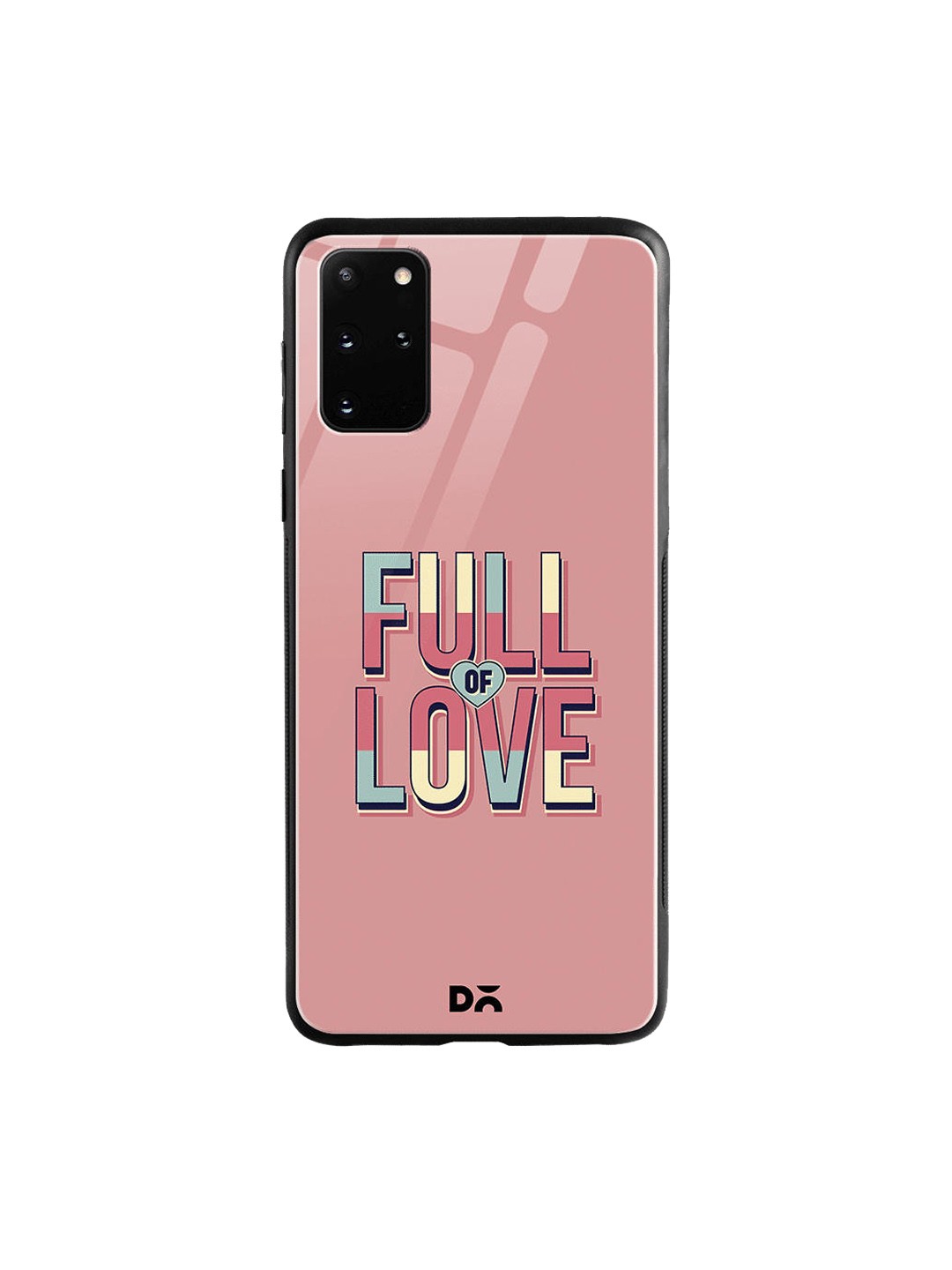 

DailyObjects Pink & Blue Full Of Love Samsung Galaxy S20 Plus Shock Absorbent Glass Case