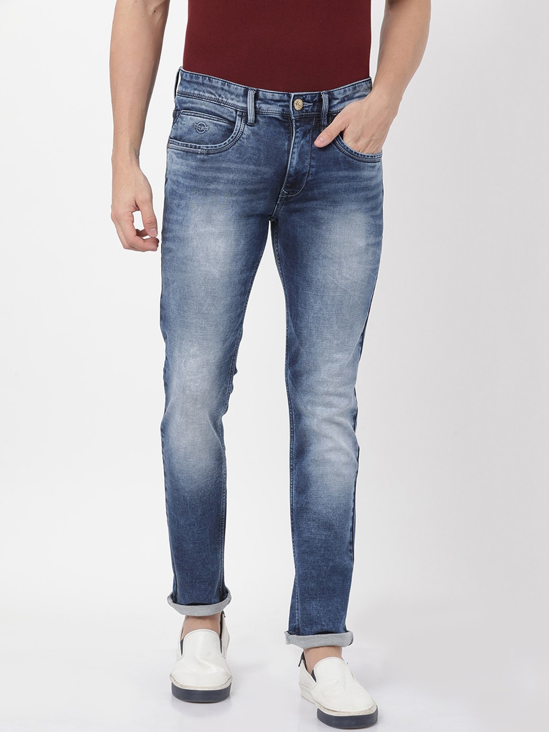

Llak Jeans Men Blue Skinny Fit Mid-Rise Clean Look Stretchable Jeans