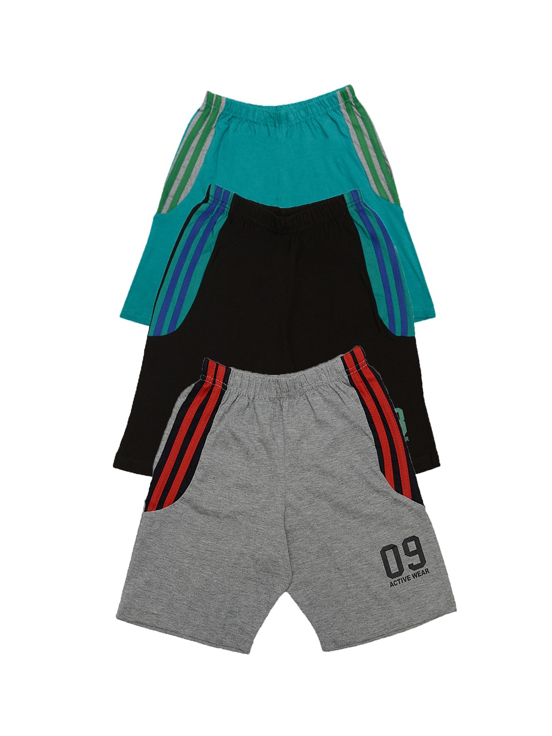 

TINY HUG Boys Grey Solid Regular Fit Regular Shorts
