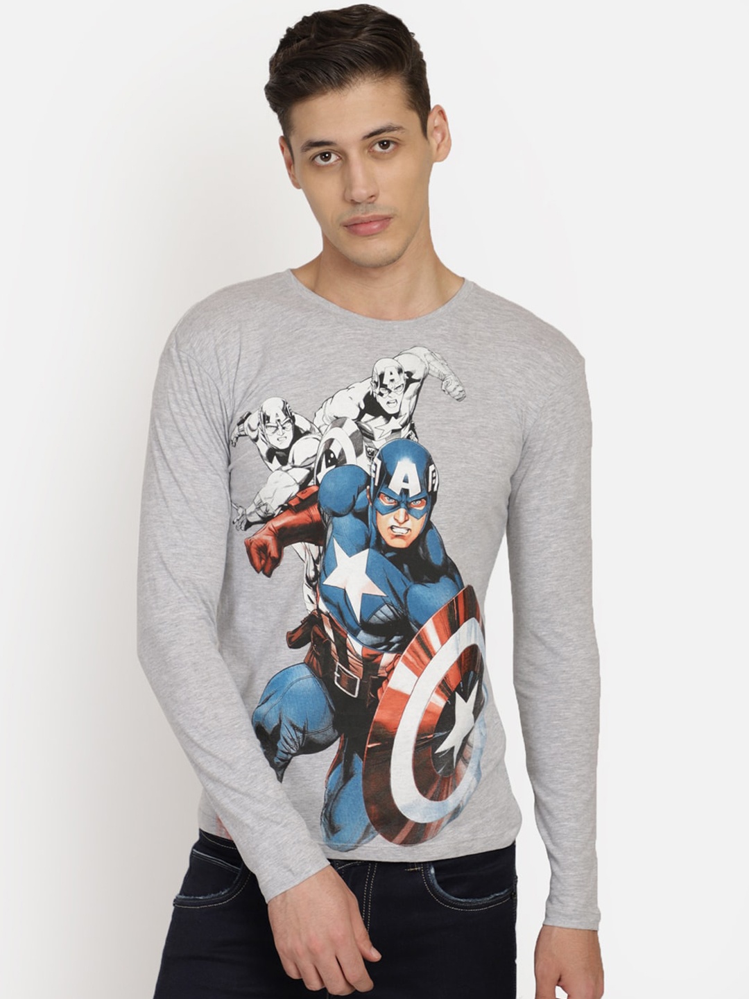 Free Authority Avengers featured Grey Tshirt for Men