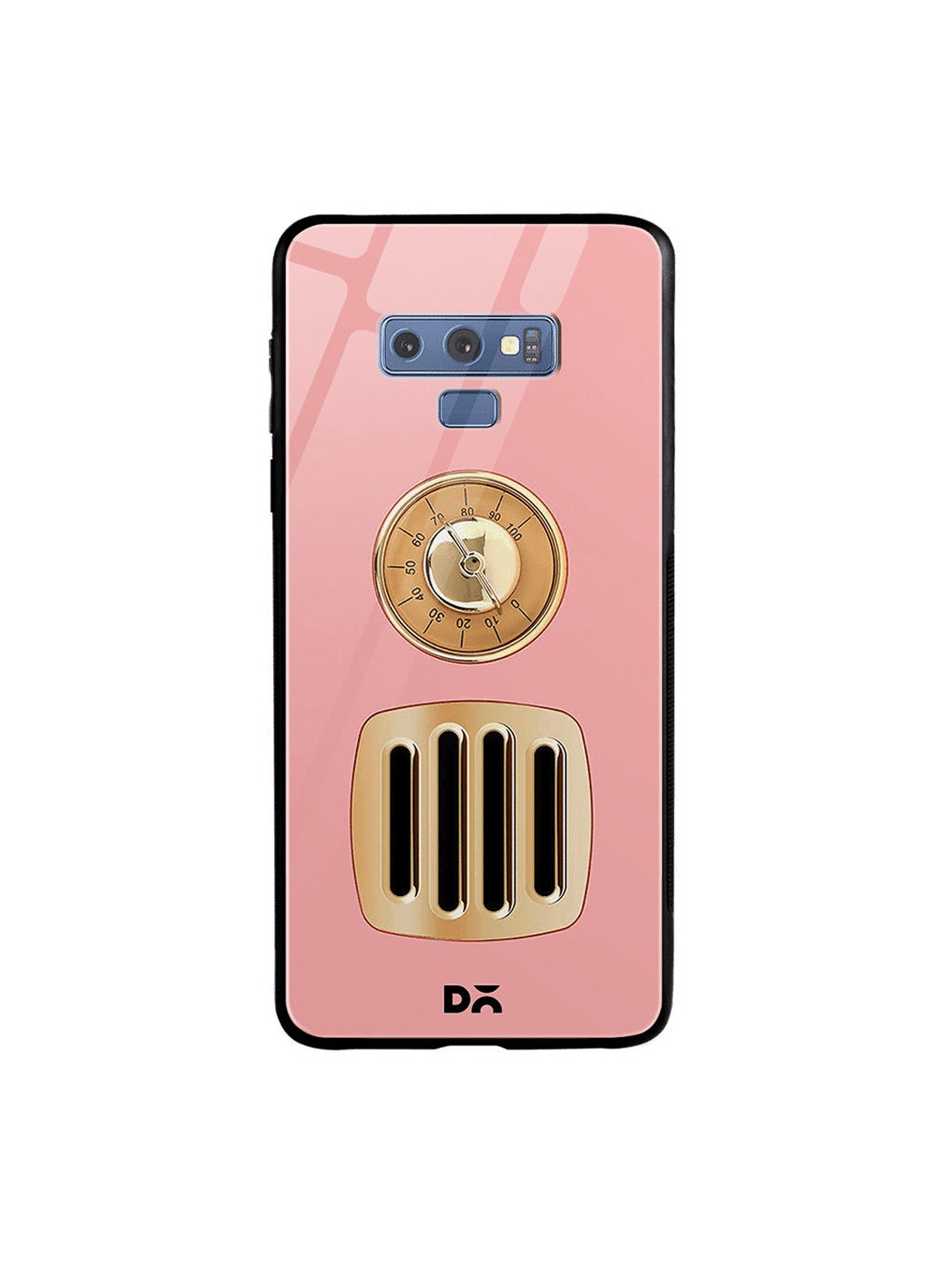 

DailyObjects Pink & Brown Radio Samsung Galaxy Note 9 Shock Absorbent Glass Case