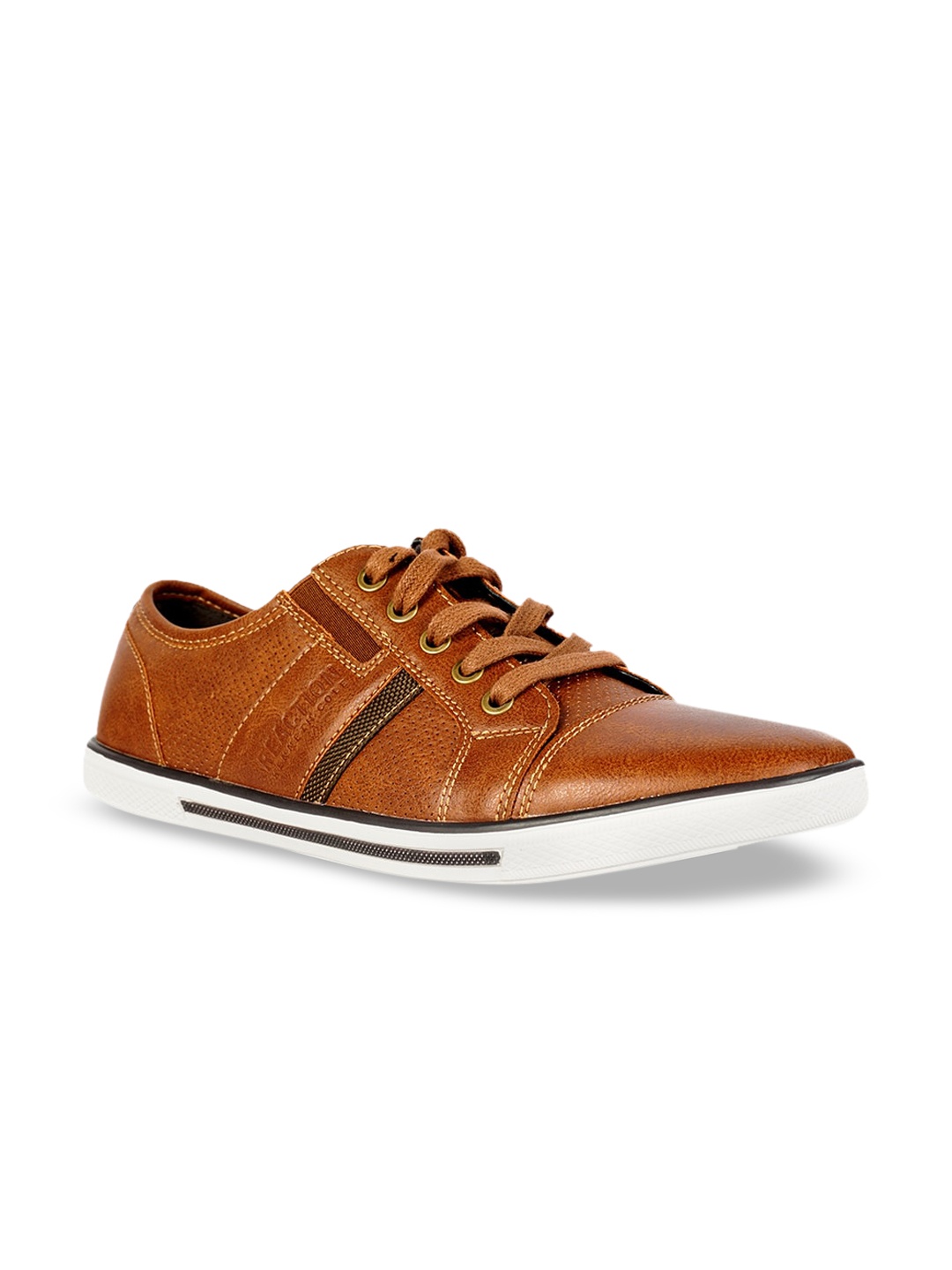 

Kenneth Cole Men Brown Solid Leather Sneakers