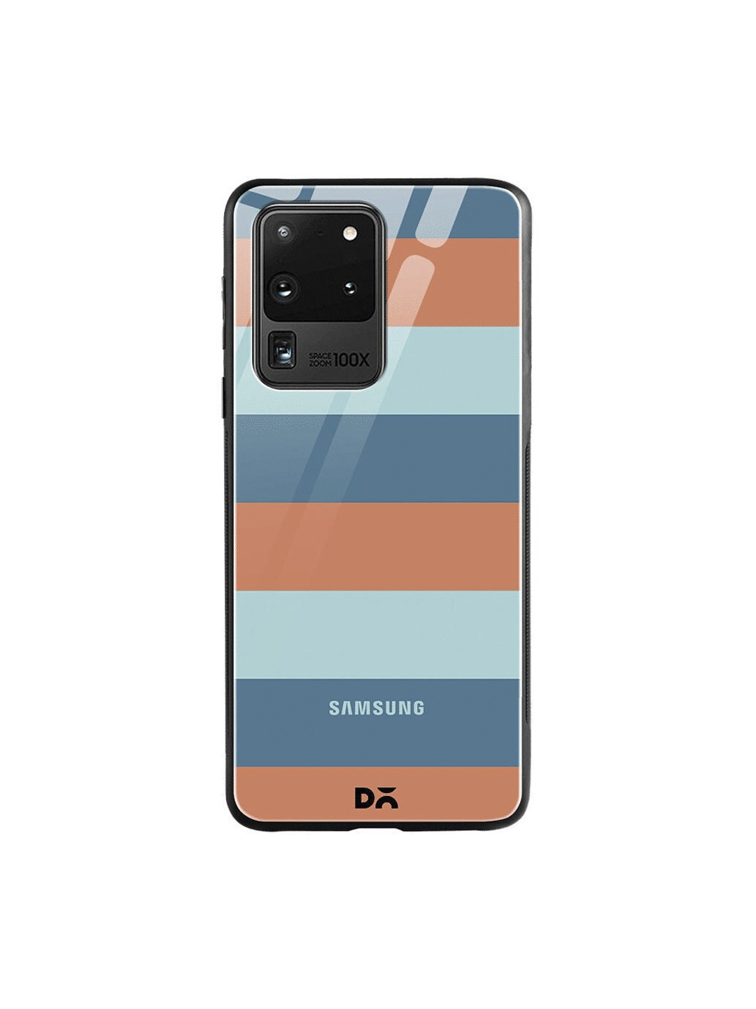 

DailyObjects Teal Blue & Orange Sumer Lines Samsung Galaxy S20 Ultra Shock Absorbent Glass Case
