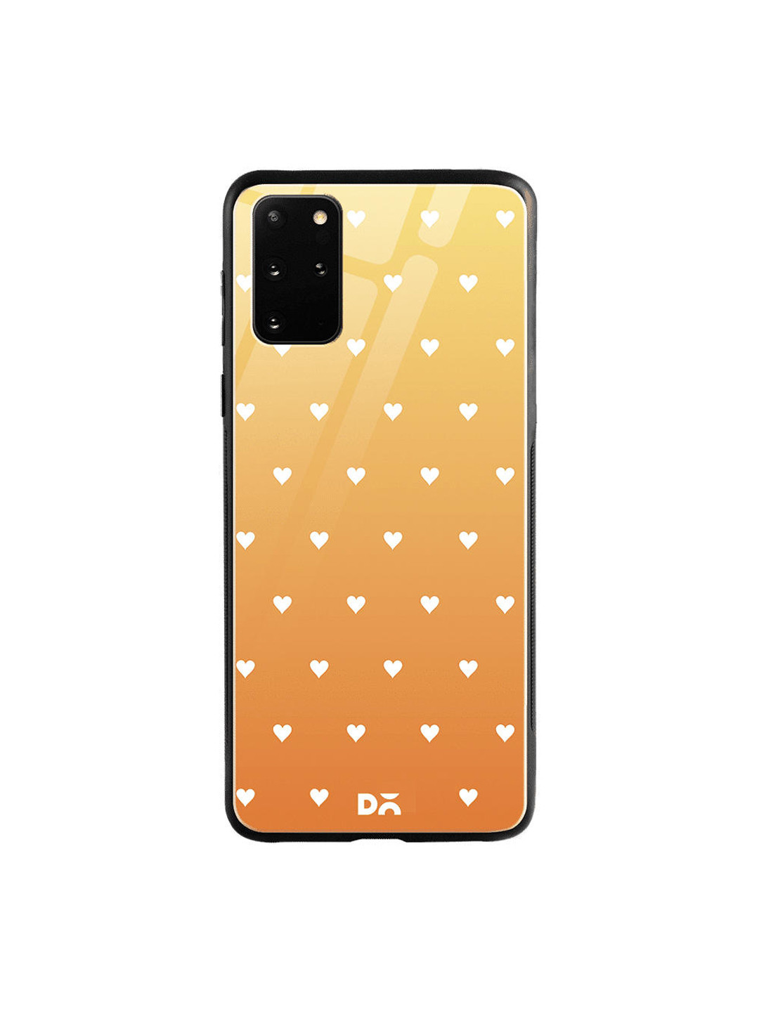 

DailyObjects Mustard Yellow & White Summer Hearts Samsung Galaxy S20 Plus Shock Absorbent Glass Case