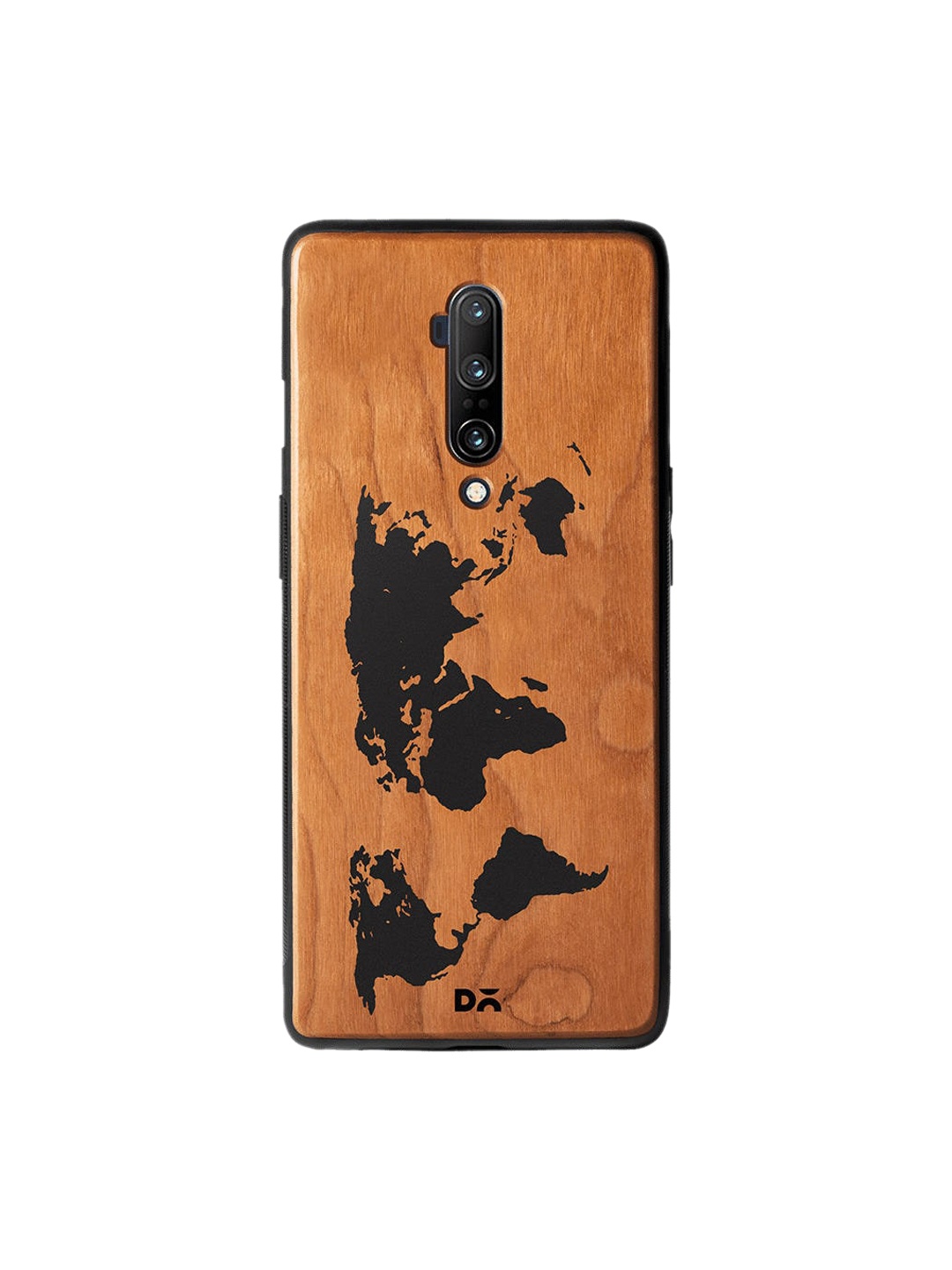 

DailyObjects Brown & Black The World Wooden OnePlus 7T Pro Case