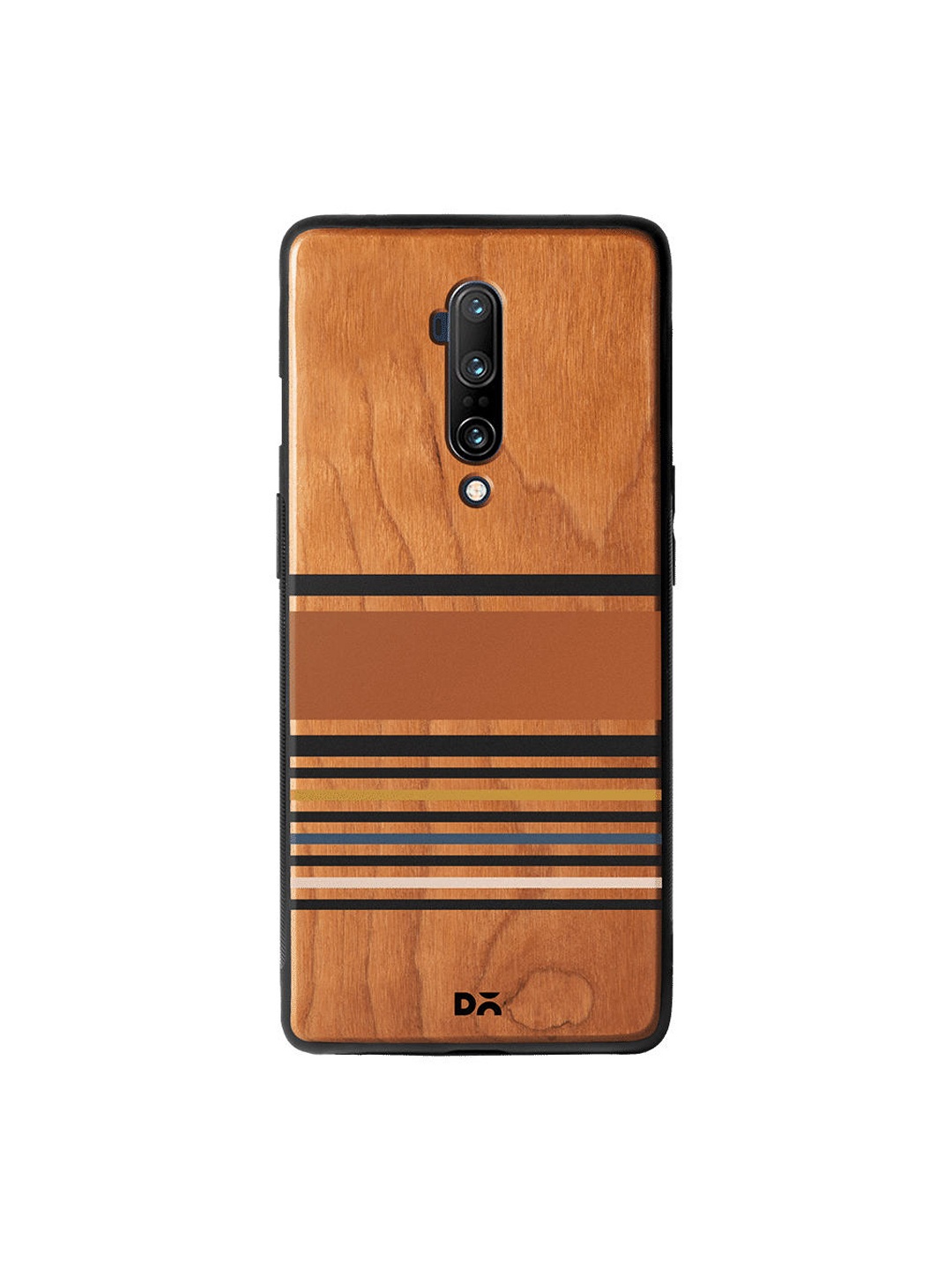 DailyObjects Brown & Black Horizontal Wooden OnePlus 7T Pro Case