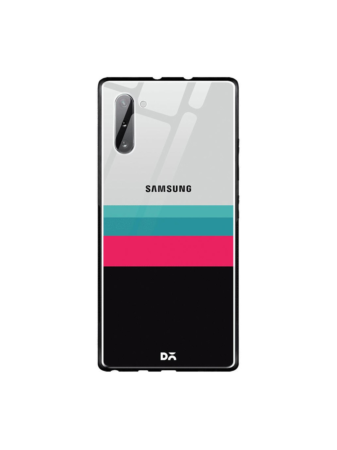 

DailyObjects Black & White Colourblocked Samsung Galaxy Note 10 Shock Absorbent Glass Case