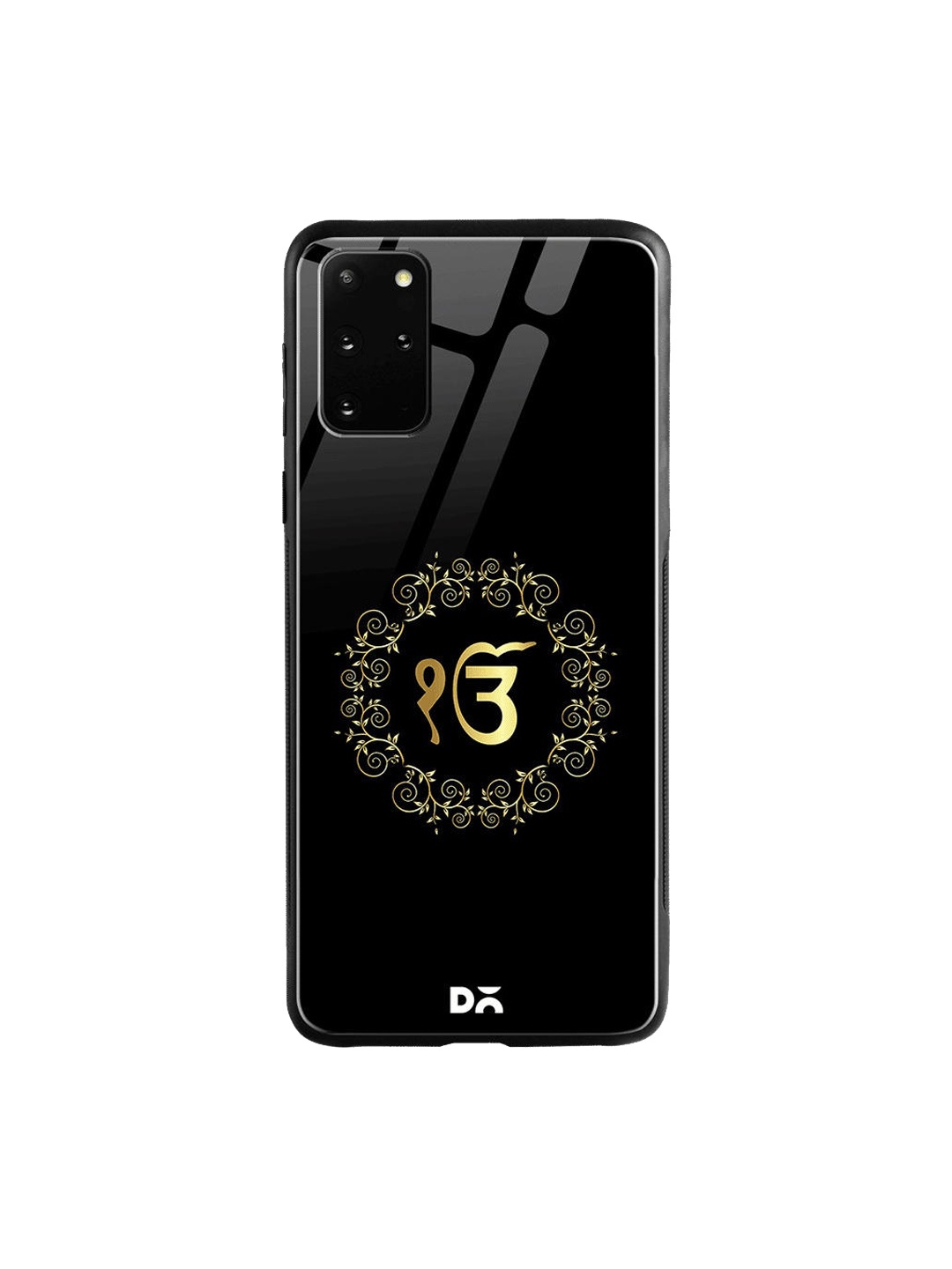 

DailyObjects Black & Gold-Toned Ek Onkar Mantr Samsung Galaxy S20 Plus Shock Absorbent Glass Case