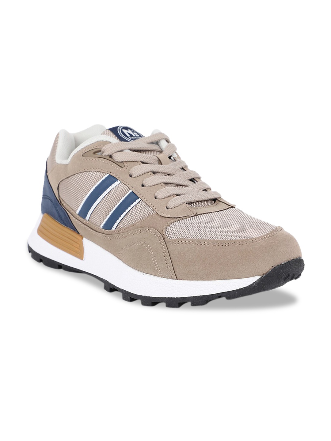 North Star Men Beige & Blue Colourblocked Sneakers