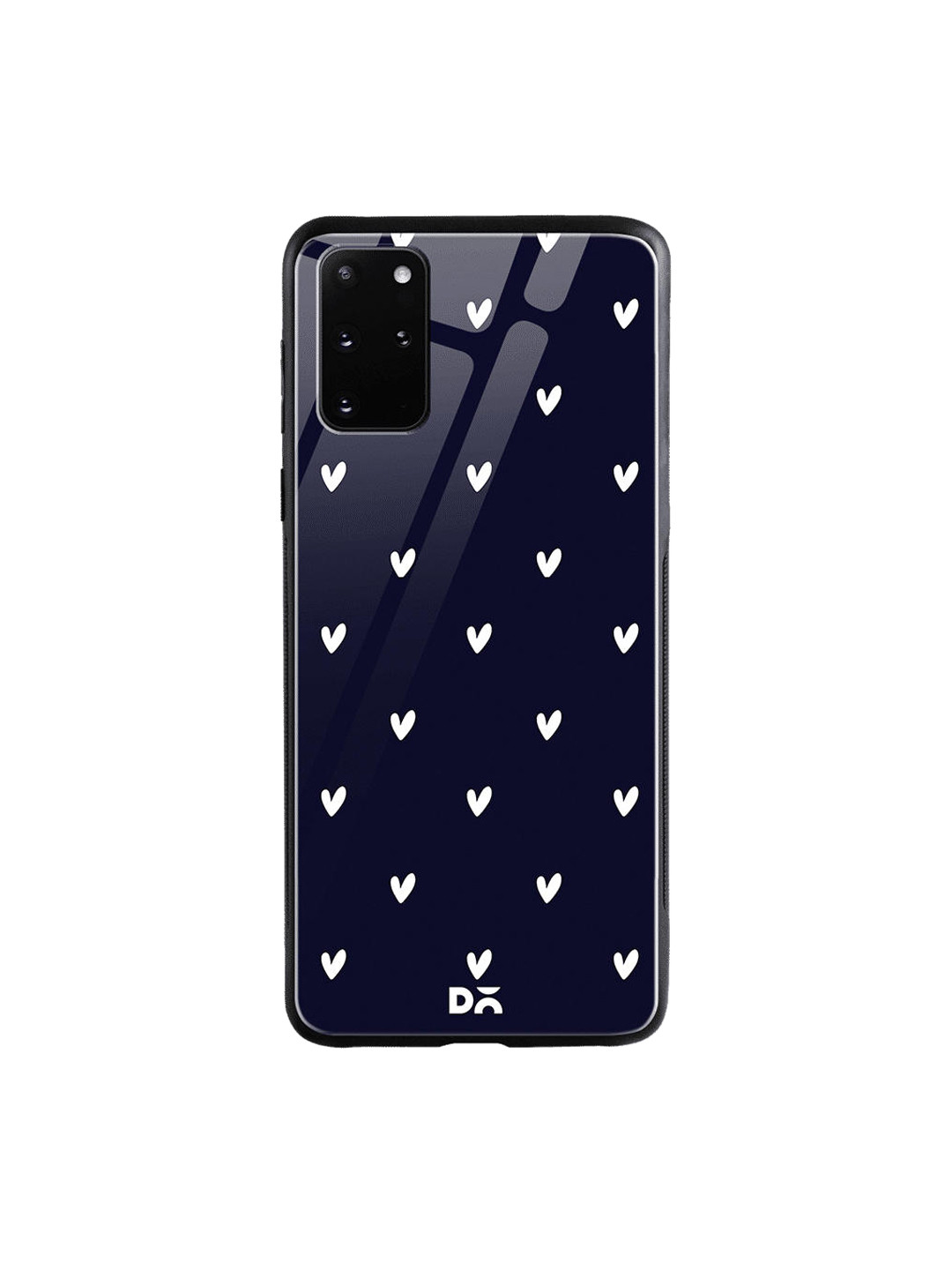 

DailyObjects Navy Blue & White Bundle Heart Navy Samsung Galaxy S20 Plus Shock Absorbent Glass Case