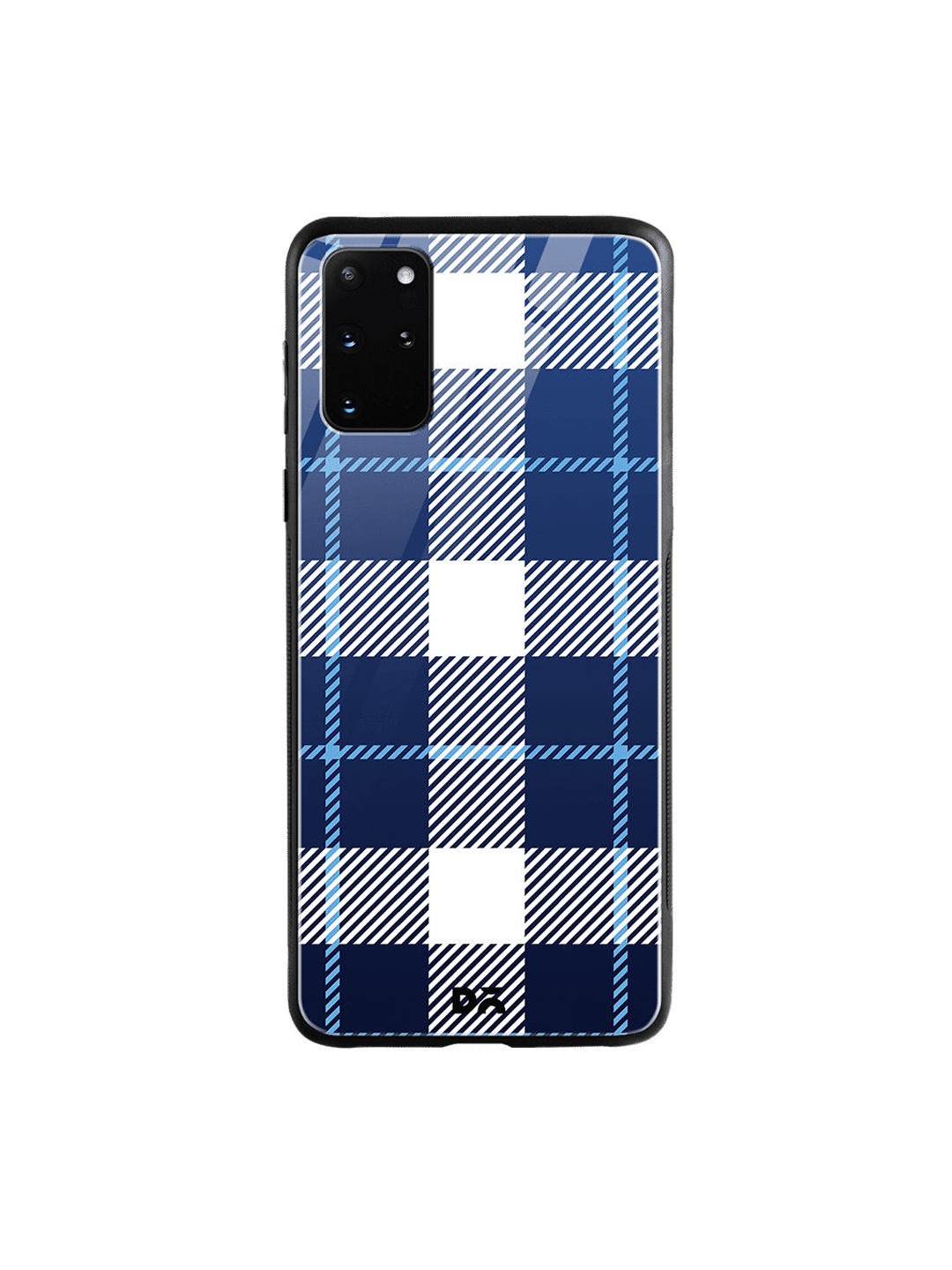 

DailyObjects Blue & White Nightfall Rope Checks Samsung Galaxy S20 Plus Shock Absorbent Glass Case