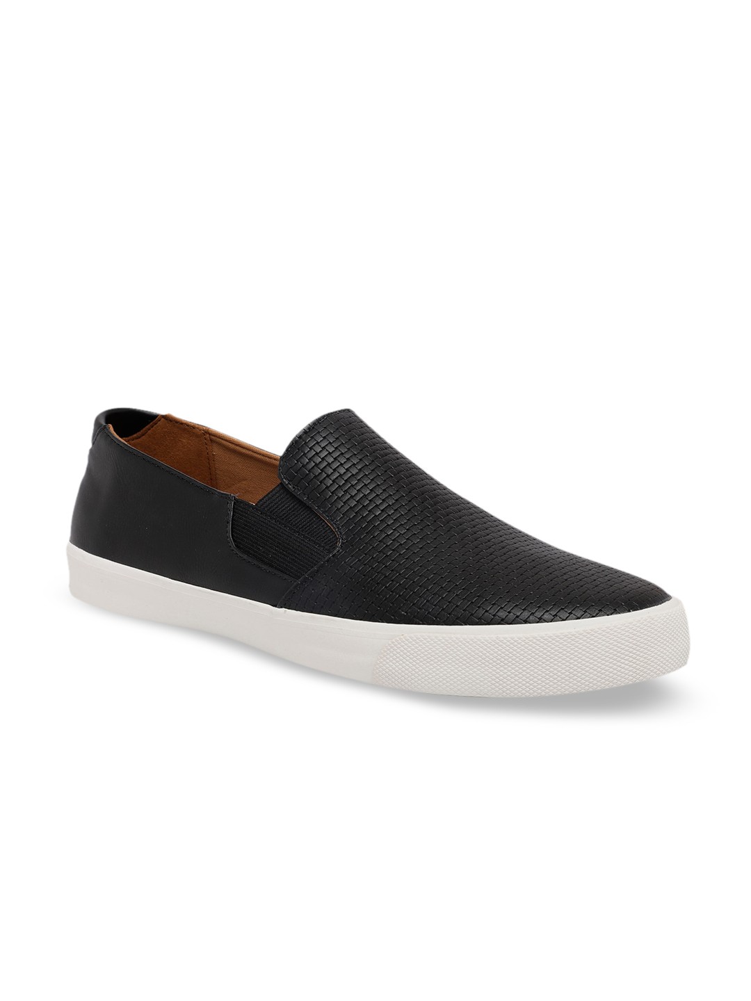 

Call It Spring Men Black Textured Slip-On Sneakers