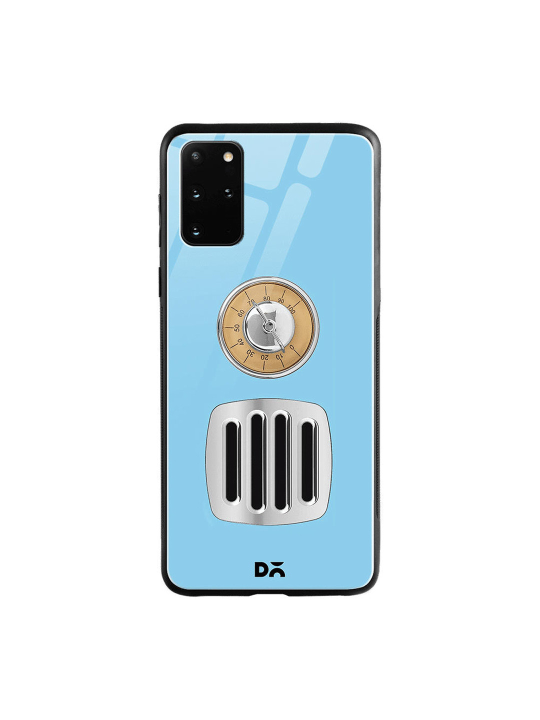 

DailyObjects Blue & Brown Radio Samsung Galaxy S20 Plus Shock Absorbent Glass Case