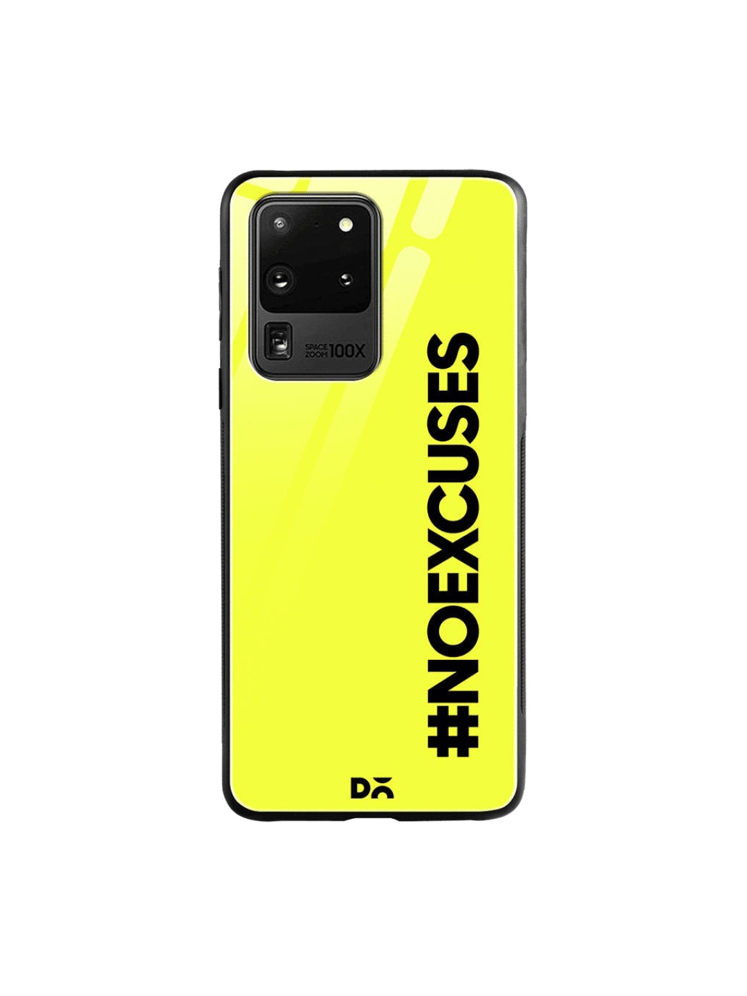 

DailyObjects Fluorescent Green & Black No Excuses Samsung Galaxy S20 Ultra Shock Absorbent Glass Case