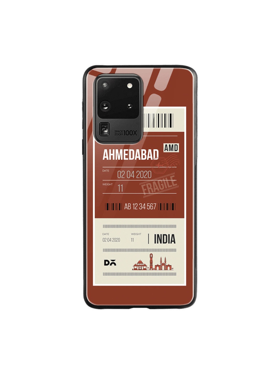 

DailyObjects Rust Brown Samsung Galaxy S20 Ultra Shock Absorbent Glass Case