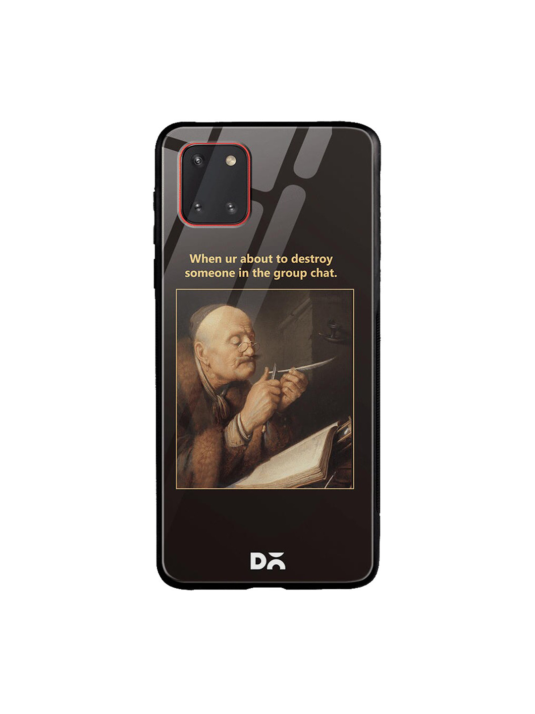 

DailyObjects Black & Brown Group Chat Samsung Galaxy Note 10 Lite Shock Absorbent Glass Case