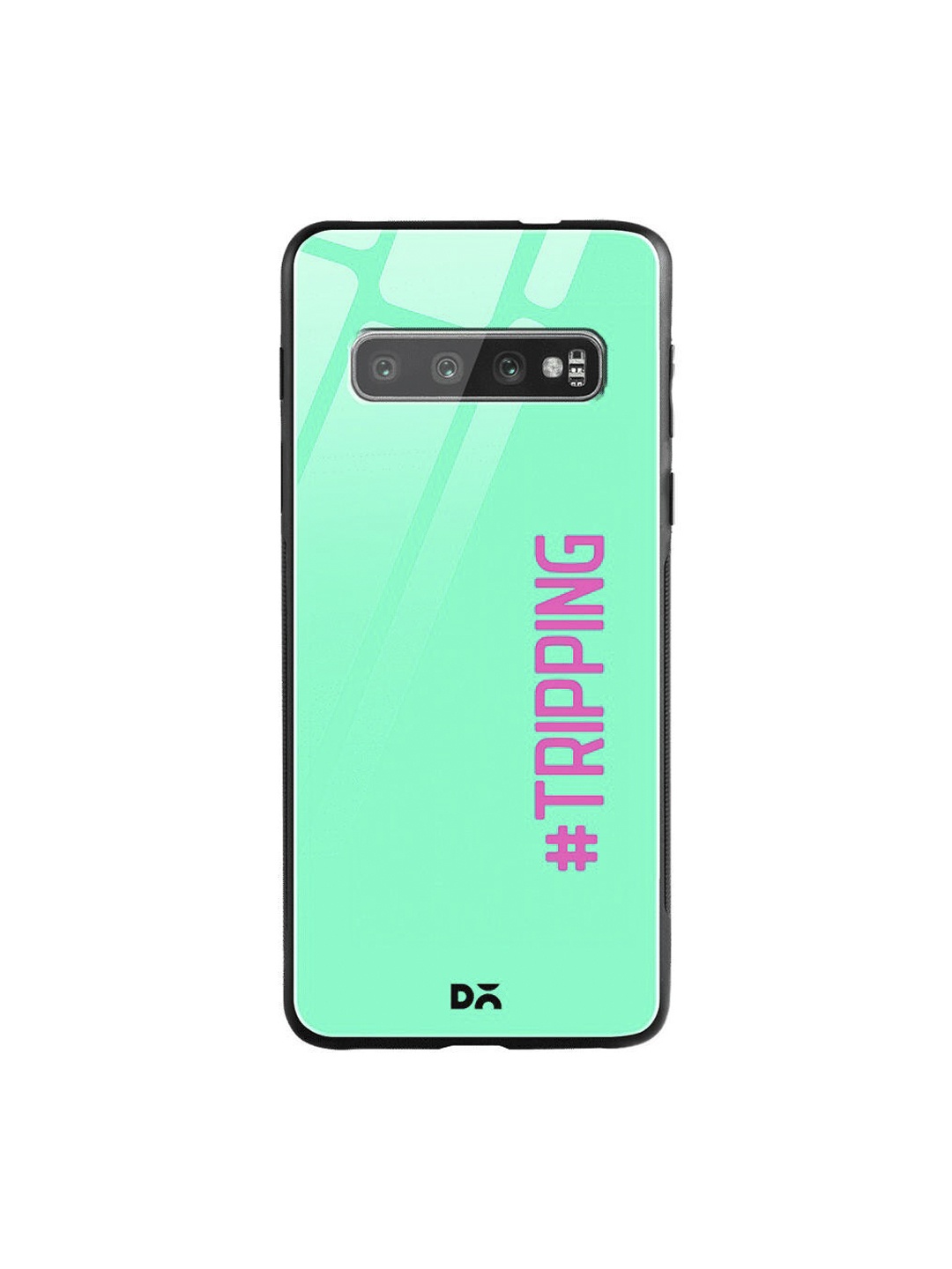 

DailyObjects Green & Pink Tripping Samsung Galaxy S10 Shock Absorbent Glass Case