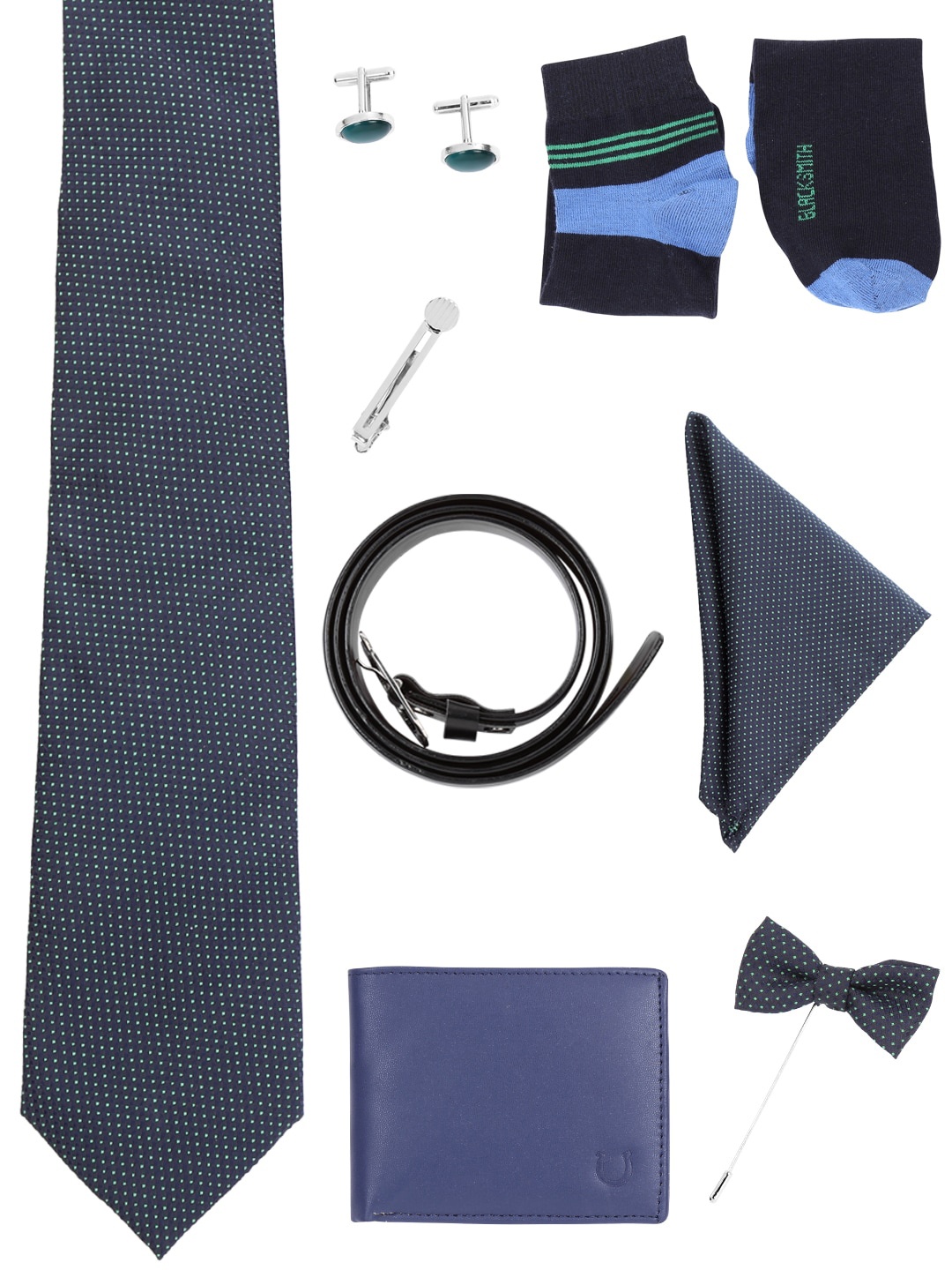 

Blacksmith Men Blue & Green Accessory Gift Set