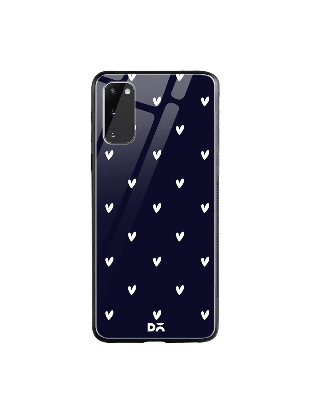 

DailyObjects Navy Blue & White Bundle Heart Navy Samsung Galaxy S20 Shock Absorbent Glass Case