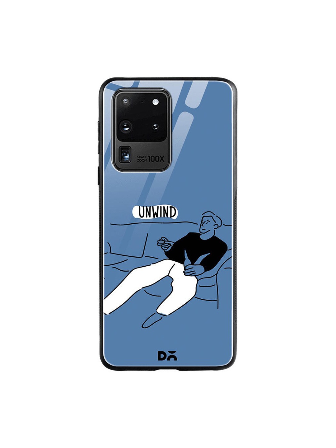 

DailyObjects Blue & White Unwinder Samsung Galaxy S20 Ultra Shock Absorbent Glass Case