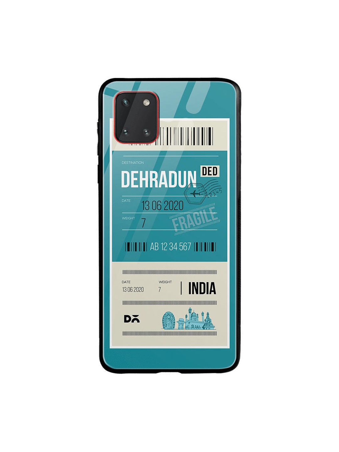 

DailyObjects Blue & White Dehradun City Tag Samsung Galaxy Note 10 Lite Shock Absorbent Glass Case