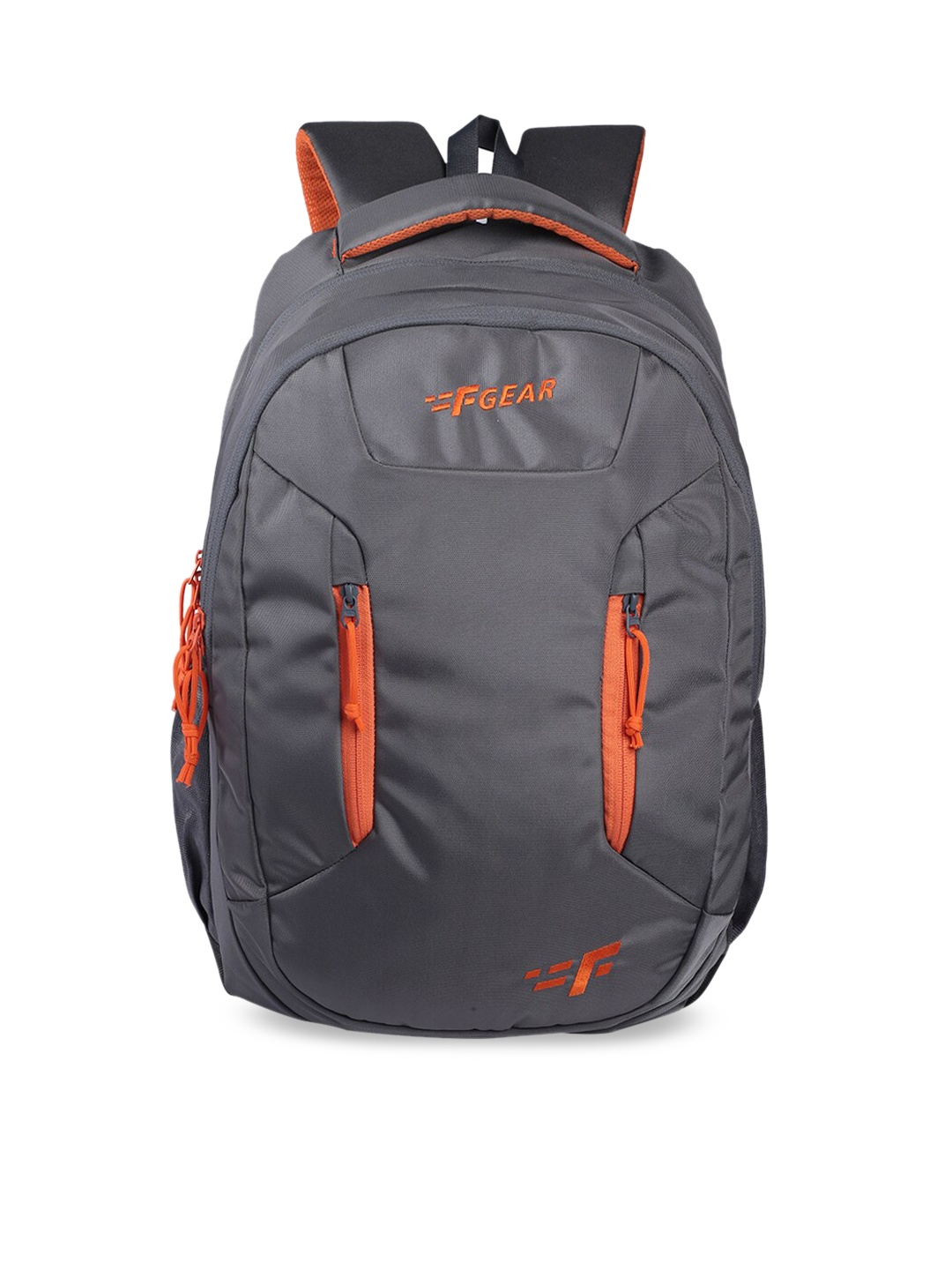 

F Gear Unisex Grey & Orange Solid 37L Laptop Backpack