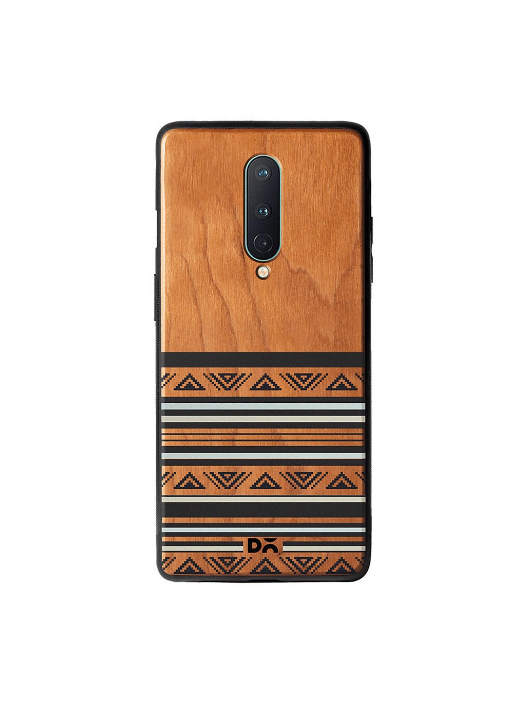

DailyObjects Brown & Black Ice Band Wooden OnePlus 8 Case