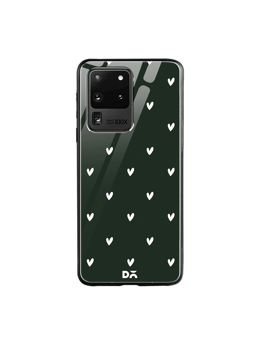 

DailyObjects Green & White Bundle Heart Samsung Galaxy S20 Ultra Shock Absorbent Glass Case