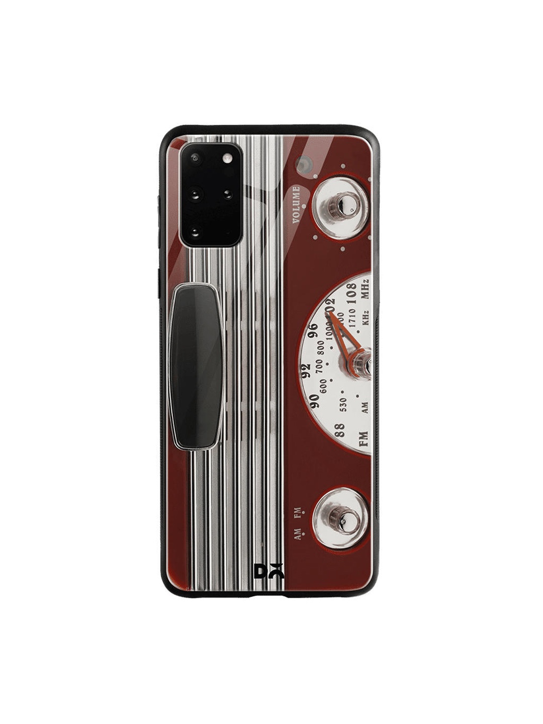 

DailyObjects Red & Grey Radio Samsung Galaxy S20 Plus Shock Absorbent Glass Case
