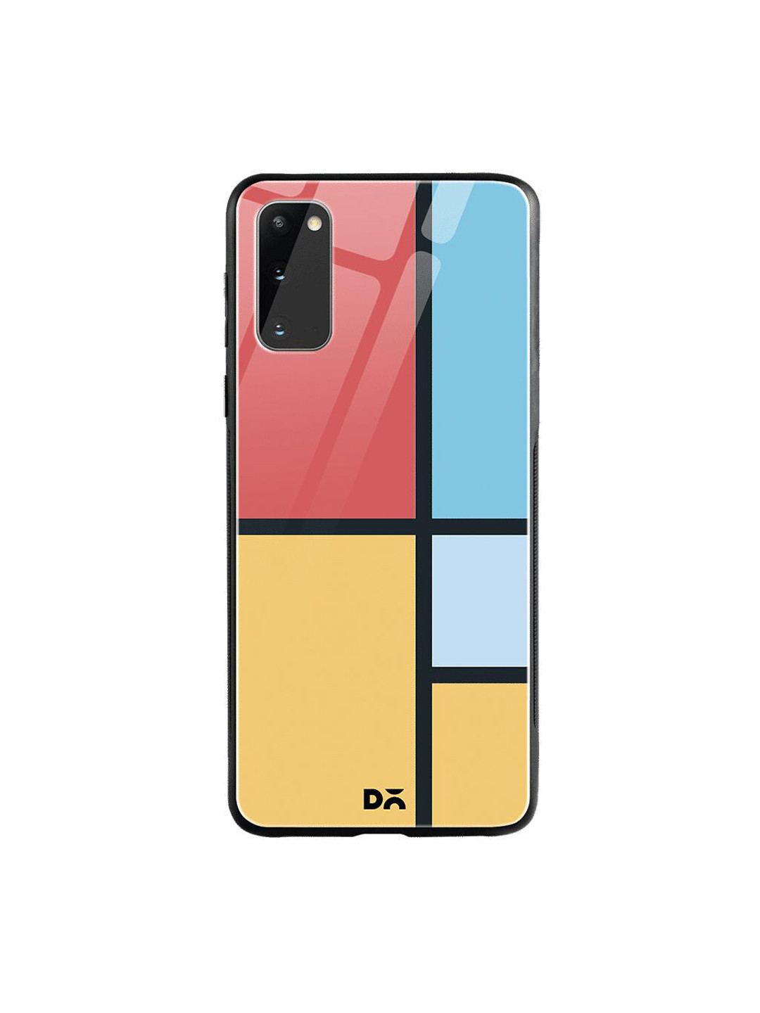 

DailyObjects Coral-Coloured & Yellow Window Samsung Galaxy S20 Shock Absorbent Glass Case, Copper