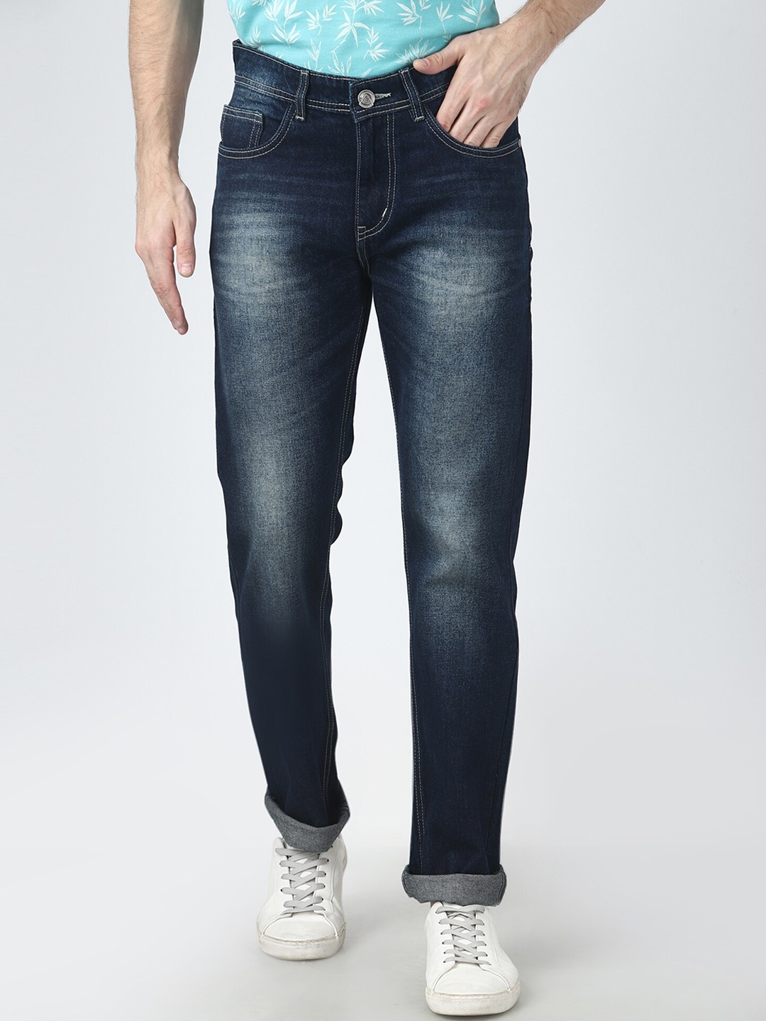 FEVER Men Blue Regular Fit Mid-Rise Clean Look Jeans