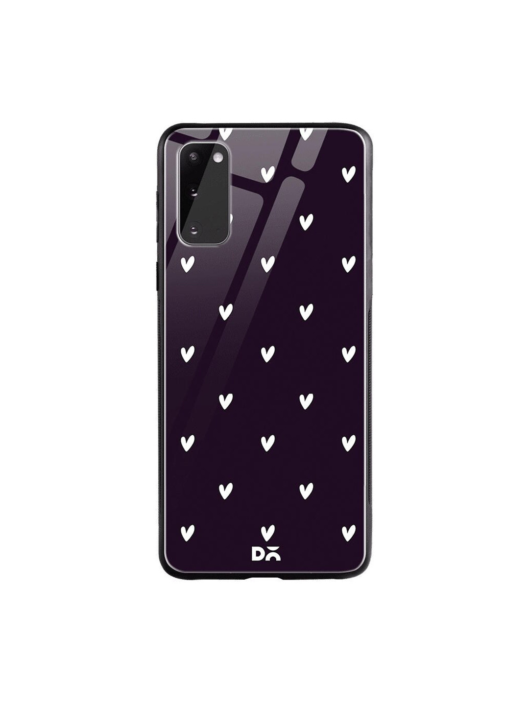 

DailyObjects Purple & White Bundle Heart Plum Samsung Galaxy S20 Shock Absorbent Glass Case