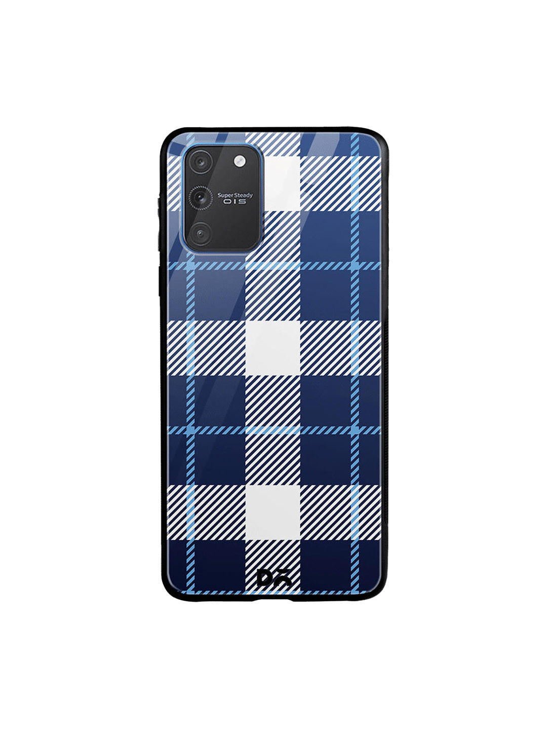 

DailyObjects Blue & White Nightfall Rope Checks Samsung Galaxy S10 Lite Shock Absorbent Glass Case