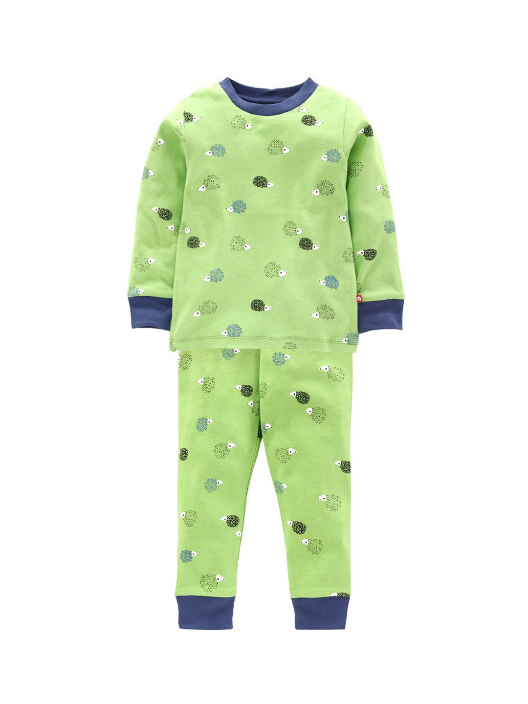 

Nino Bambino Unisex Kids Green & Blue Organic Cotton Printed T-shirt with Pyjamas