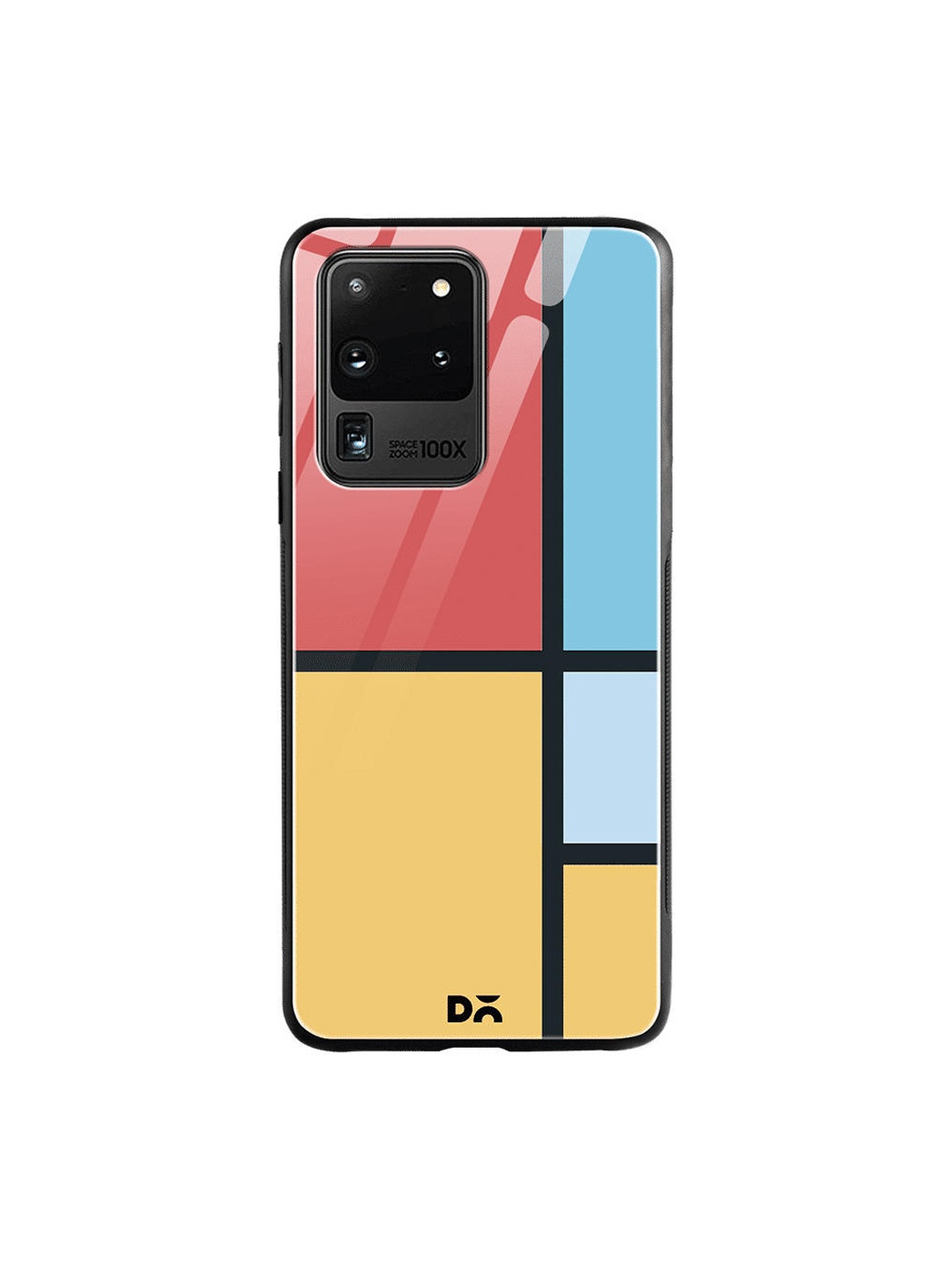 

DailyObjects Coral-Coloured & Yellow Window Samsung Galaxy S20 Ultra Shock Absorbent Glass Case