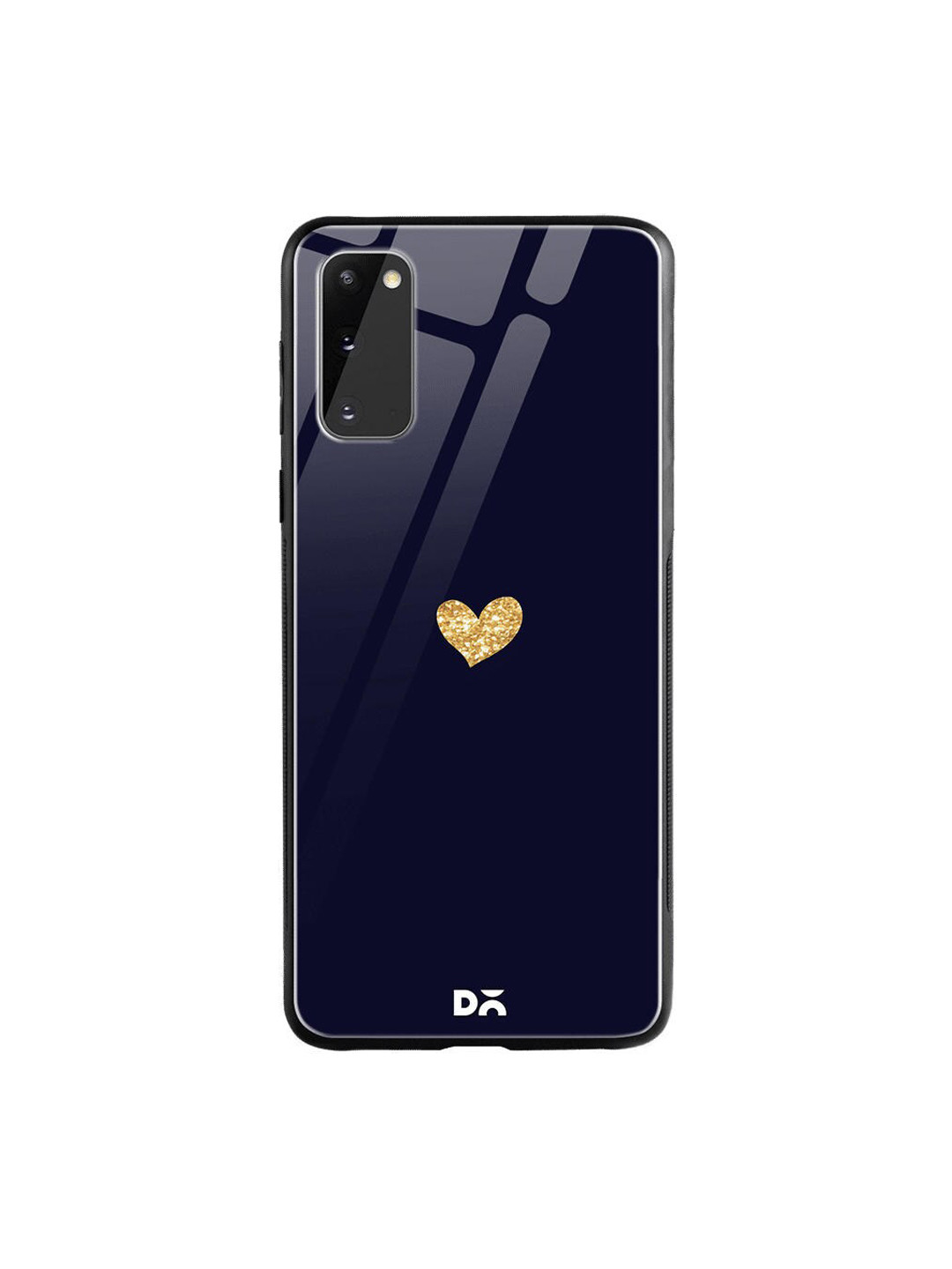 

DailyObjects Green & Beige Sparkle Heart Samsung Galaxy S20 Shock Absorbent Glass Case