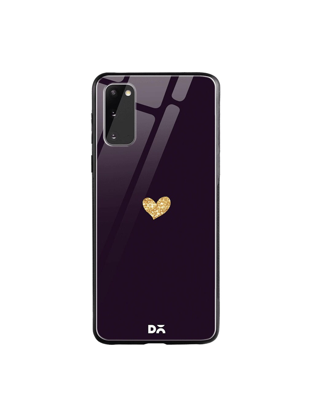 

DailyObjects Purple & Beige Sparkle Heart Plum Samsung Galaxy S20 Shock Absorbent Glass Case