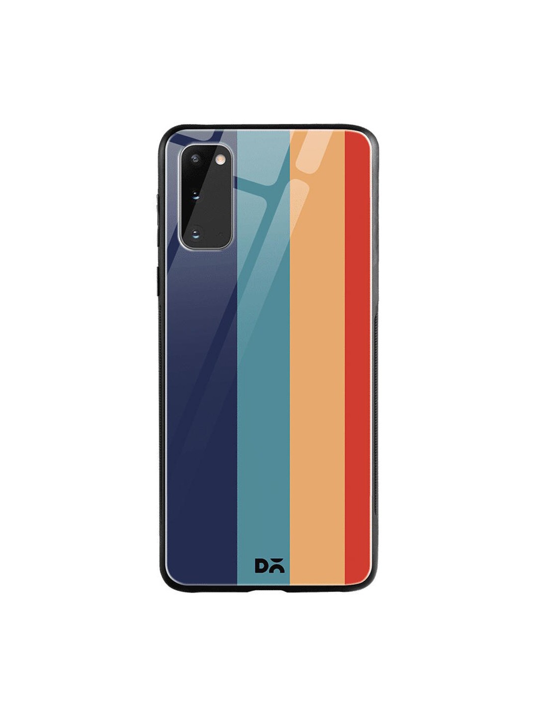 

DailyObjects Blue & Brown Vertical Samsung Galaxy S20 Shock Absorbent Glass Case