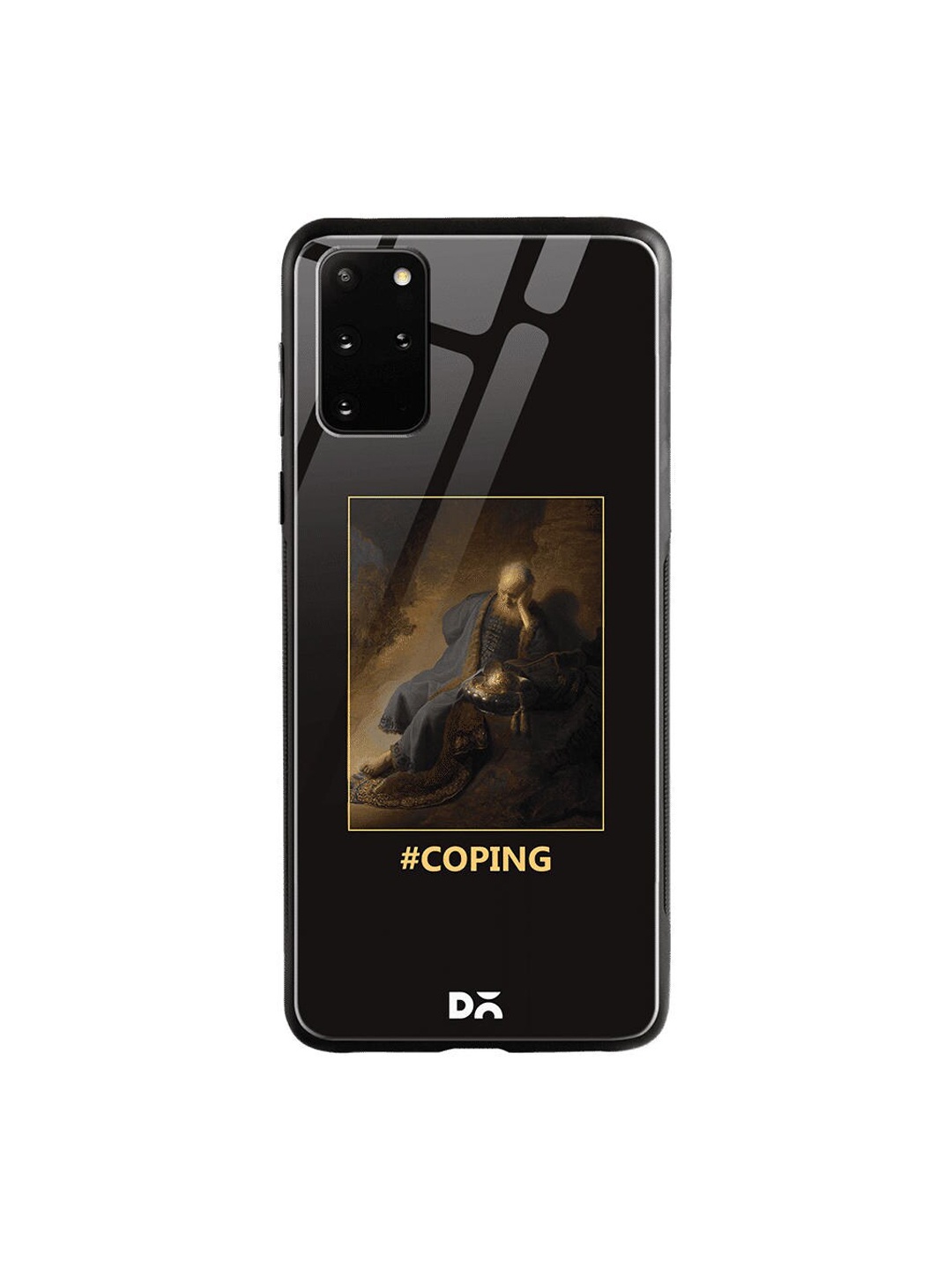 

DailyObjects Black & Brown Coping Samsung Galaxy S20 Plus Shock Absorbent Glass Case