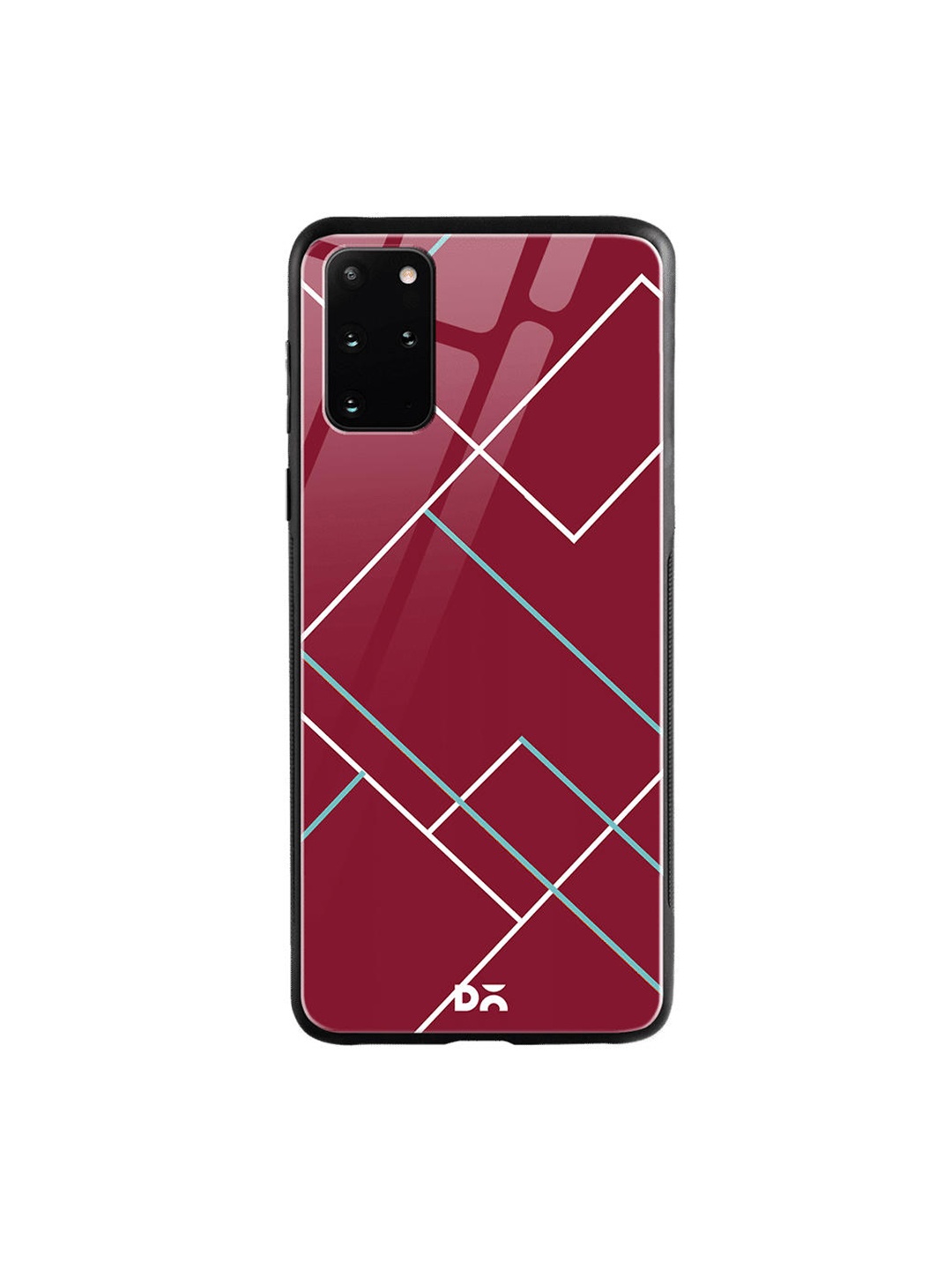 

DailyObjects Red & White Brick Tech Lines Samsung Galaxy S20 Plus Shock Absorbent Glass Case