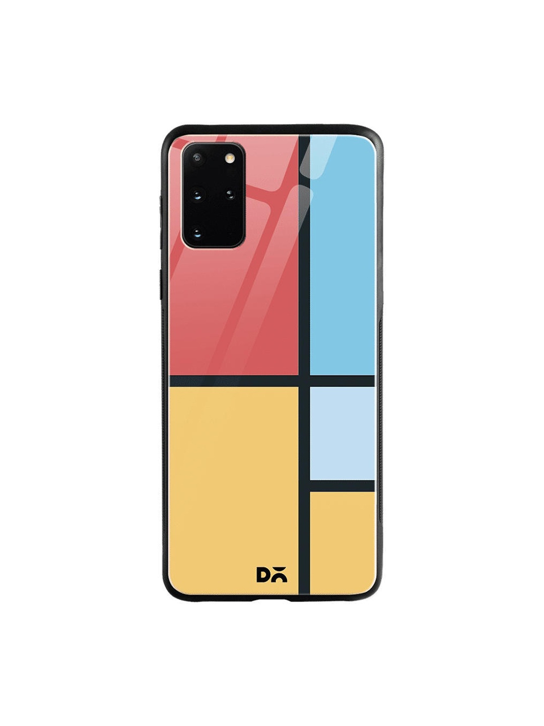 

DailyObjects Coral-Coloured & Yellow Window Samsung Galaxy S20 Plus Shock Absorbent Glass Case, Copper