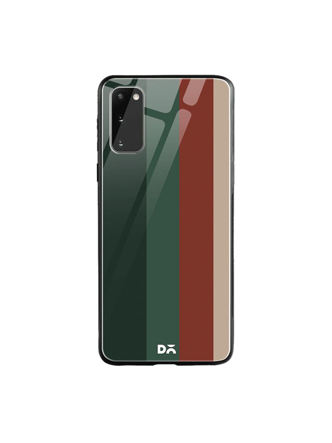 

DailyObjects Green & Red Vertical Samsung Galaxy S20 Shock Absorbent Glass Case