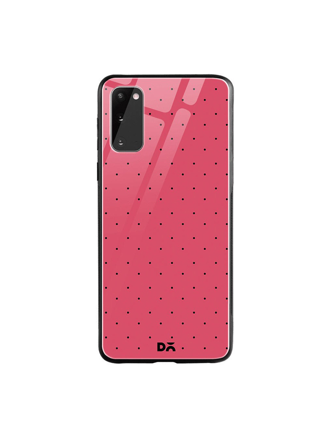 

DailyObjects Pink & Black Constellation Dots Candy Samsung Galaxy S20 Shock Absorbent Glass Case