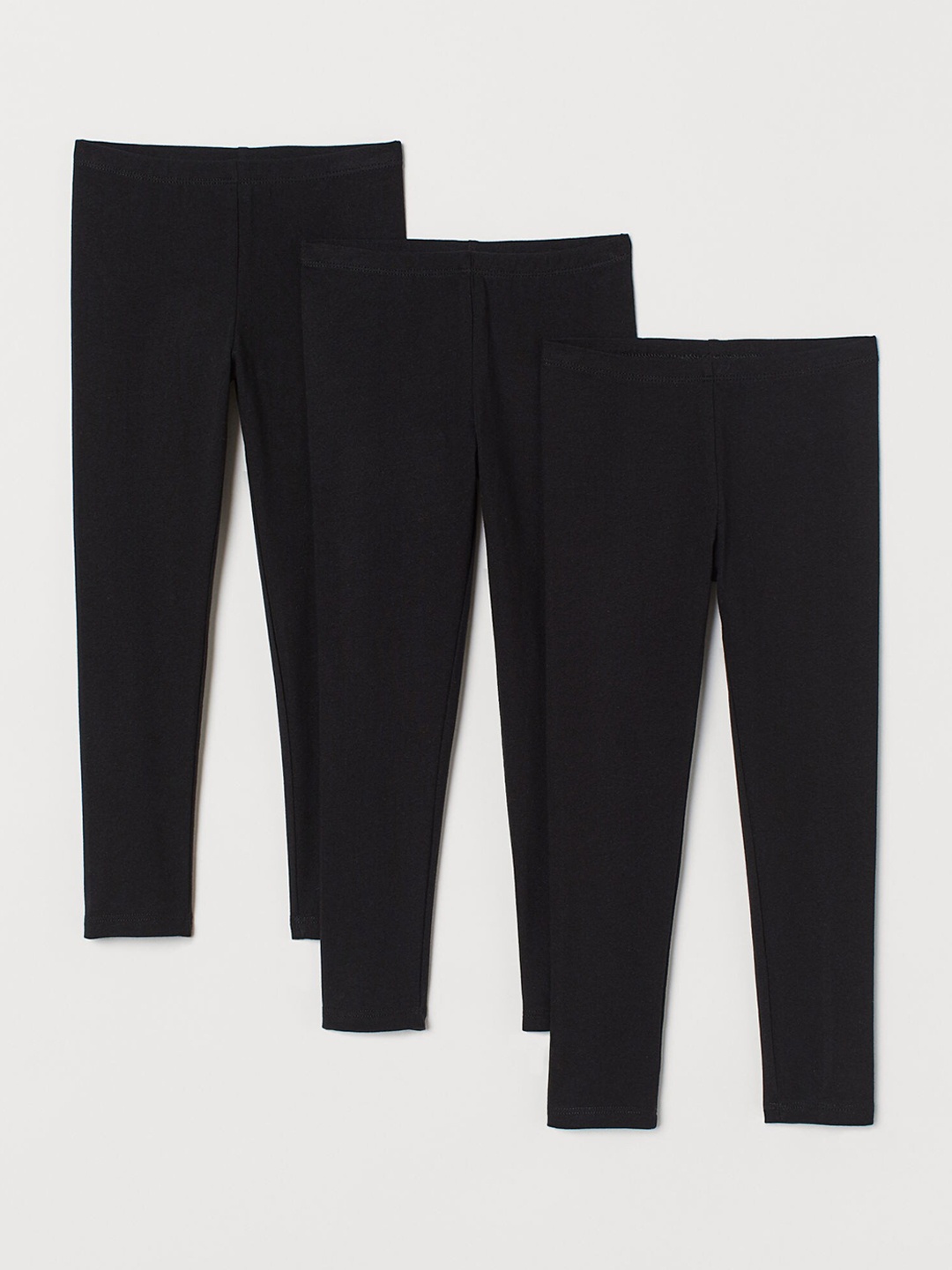 

H&M Girls Black 3-Pack Jersey Leggings