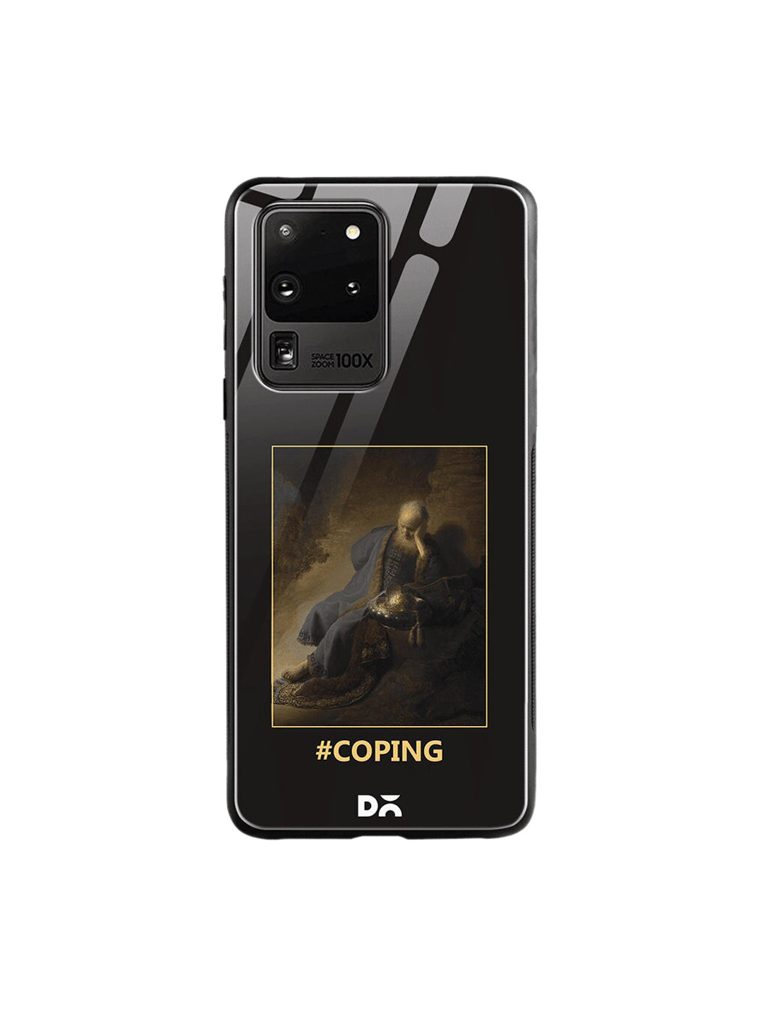 

DailyObjects Black & Brown Coping Samsung Galaxy S20 Ultra Shock Absorbent Glass Case