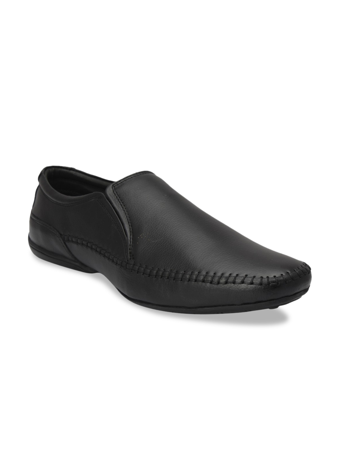 

pelle albero Men Black Solid Leather Formal Loafers