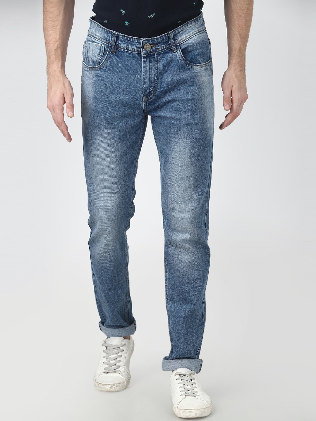 

FEVER Men Blue Slim Fit Mid-Rise Clean Look Stretchable Jeans