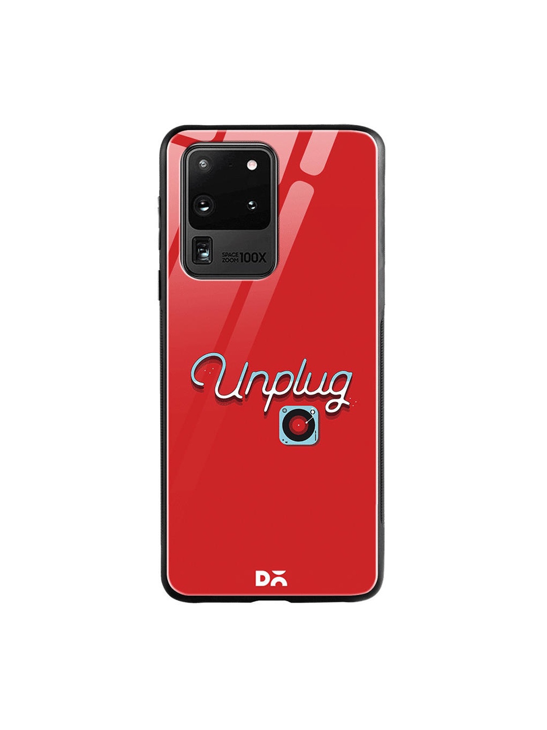 

DailyObjects Red & Blue Unplug Tunes Samsung Galaxy S20 Ultra Shock Absorbent Glass Case