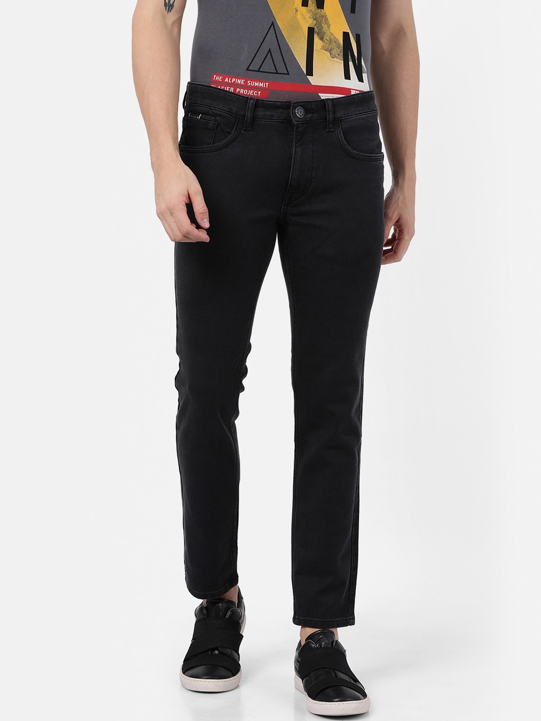 

Llak Jeans Men Black Skinny Fit Mid-Rise Clean Look Jeans