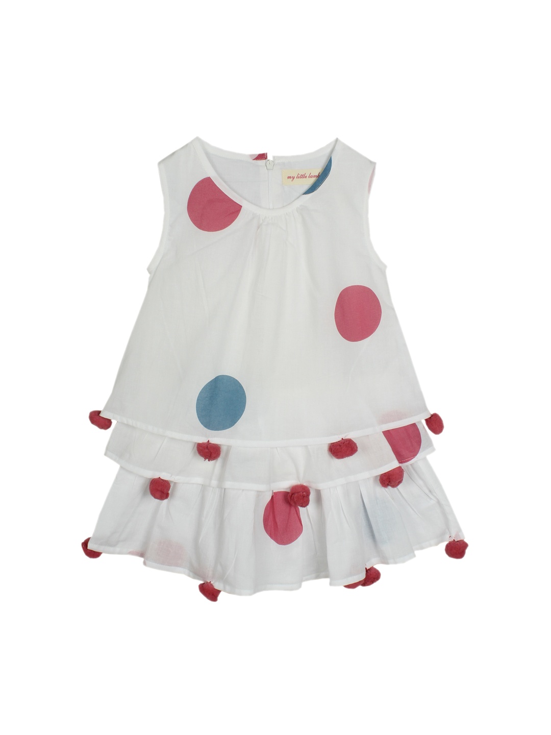 

My Little Lambs Girls Off-White Printed A-Line Dress